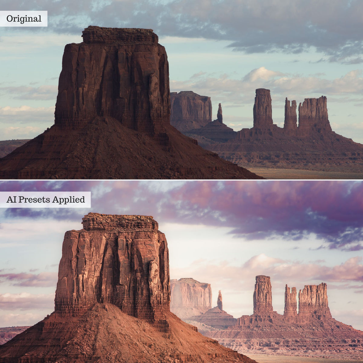 Landscape, Wildlife & Animals AI Adaptive Retouch Toolkit Lightroom Presets – Desktop & Mobile