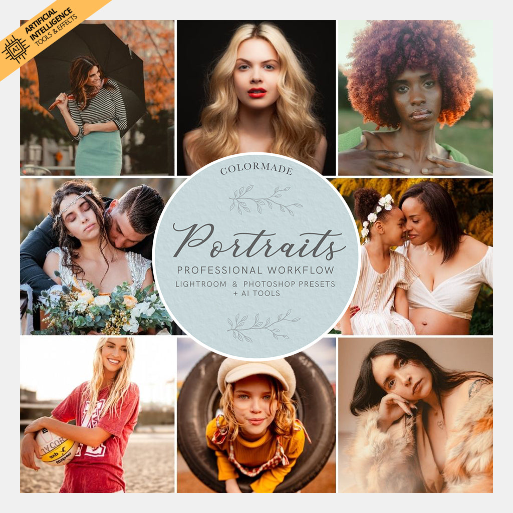 Portraits Professional Workflow Lightroom Presets & AI Tools