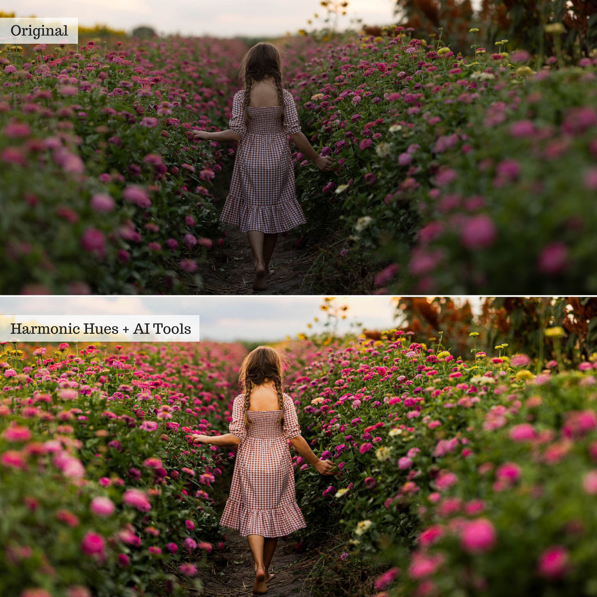 Luxe Wildflowers Spring Lightroom Presets & AI Tools – Desktop & Mobile