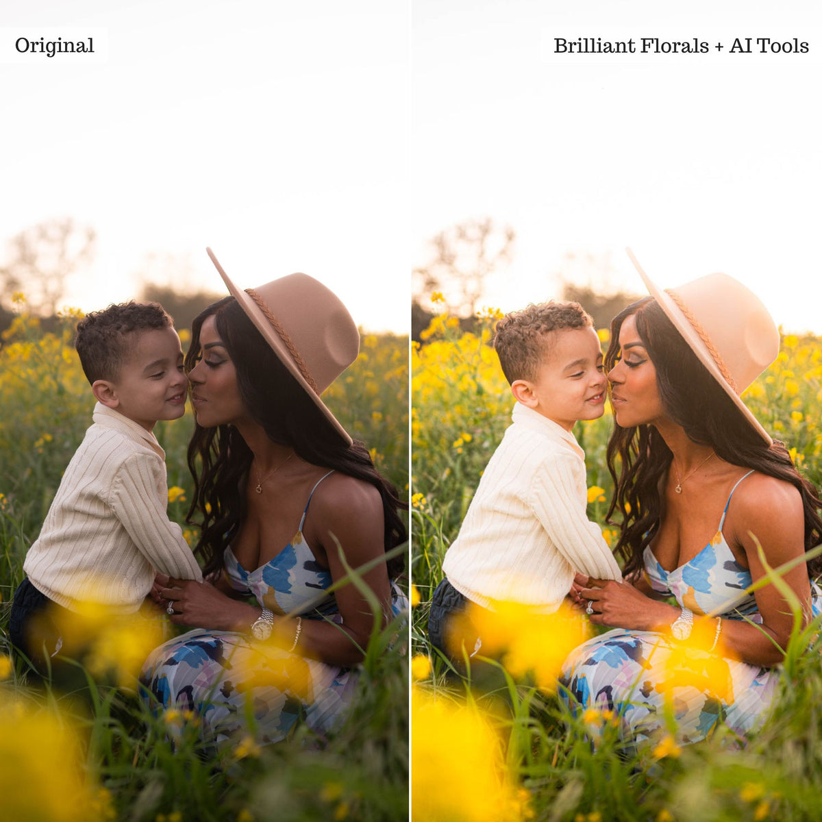 Luxe Wildflowers Spring Lightroom Presets & AI Tools – Desktop & Mobile