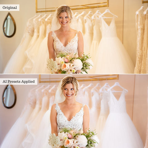 Luxe Wedding Pro AI Adaptive Retouch Toolkit Lightroom Presets – Desktop & Mobile