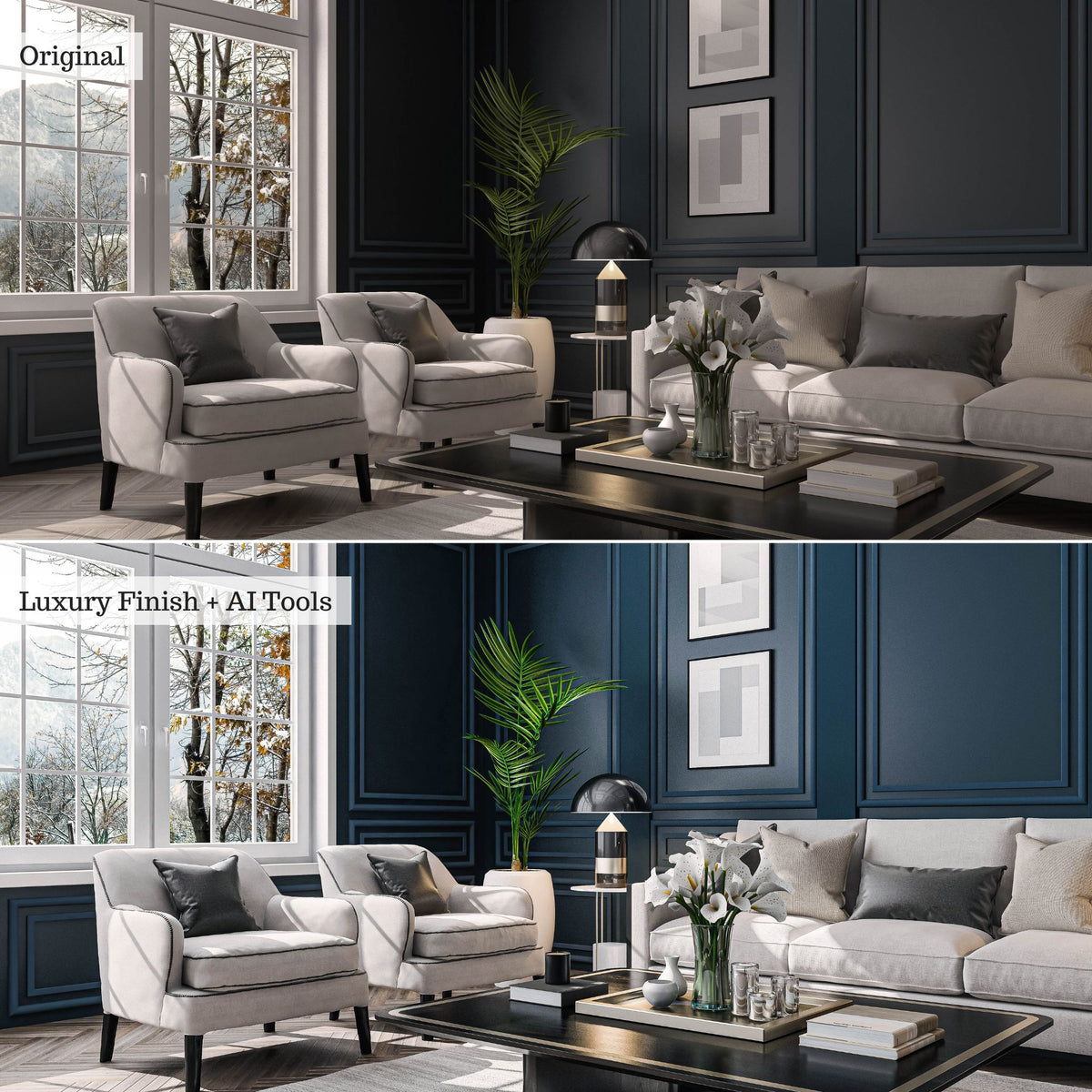 Interior Design & Real Estate Lightroom Presets & AI Tools v2.0 – Desktop & Mobile