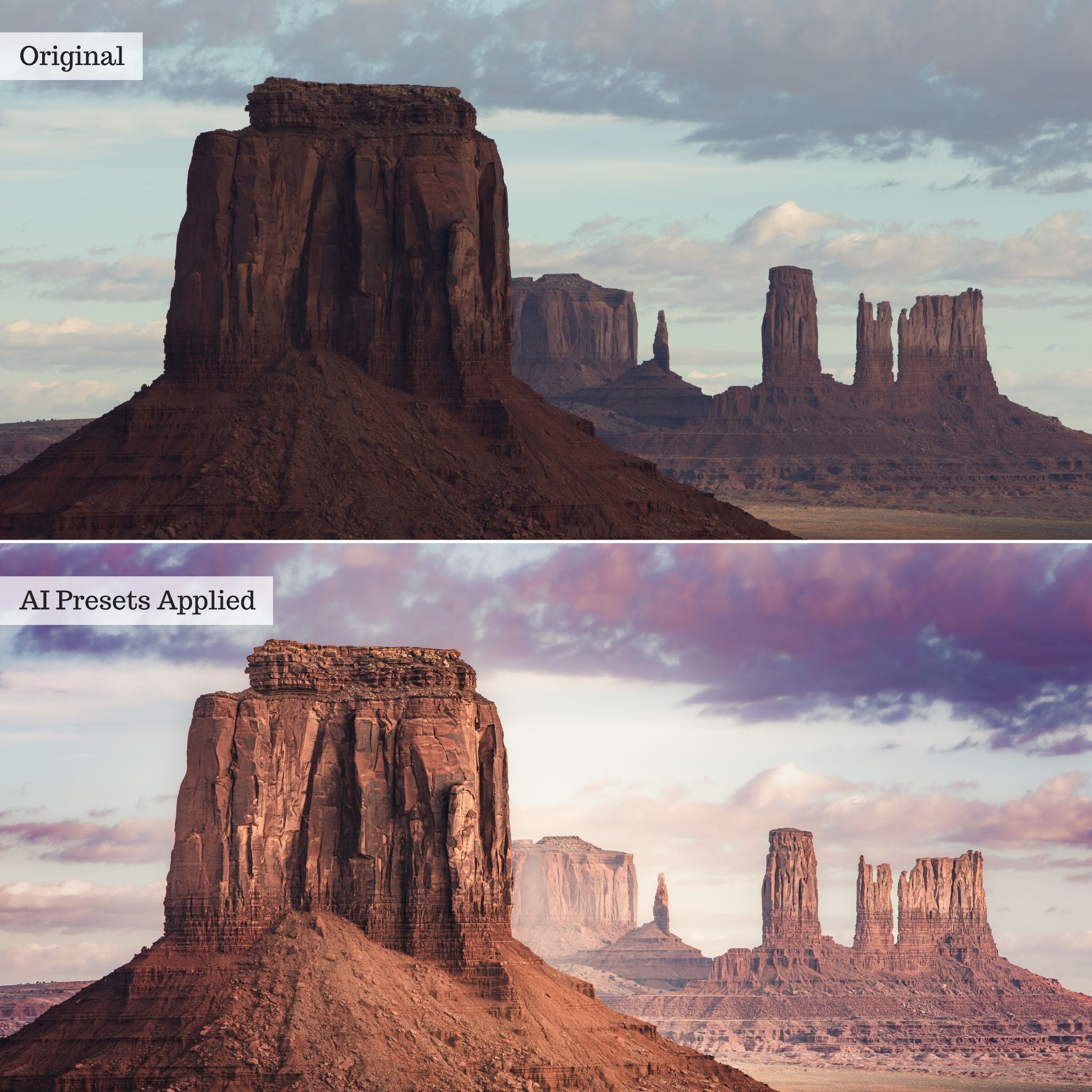 Landscape, Wildlife & Animals AI Adaptive Retouch Toolkit Lightroom Presets – Desktop & Mobile