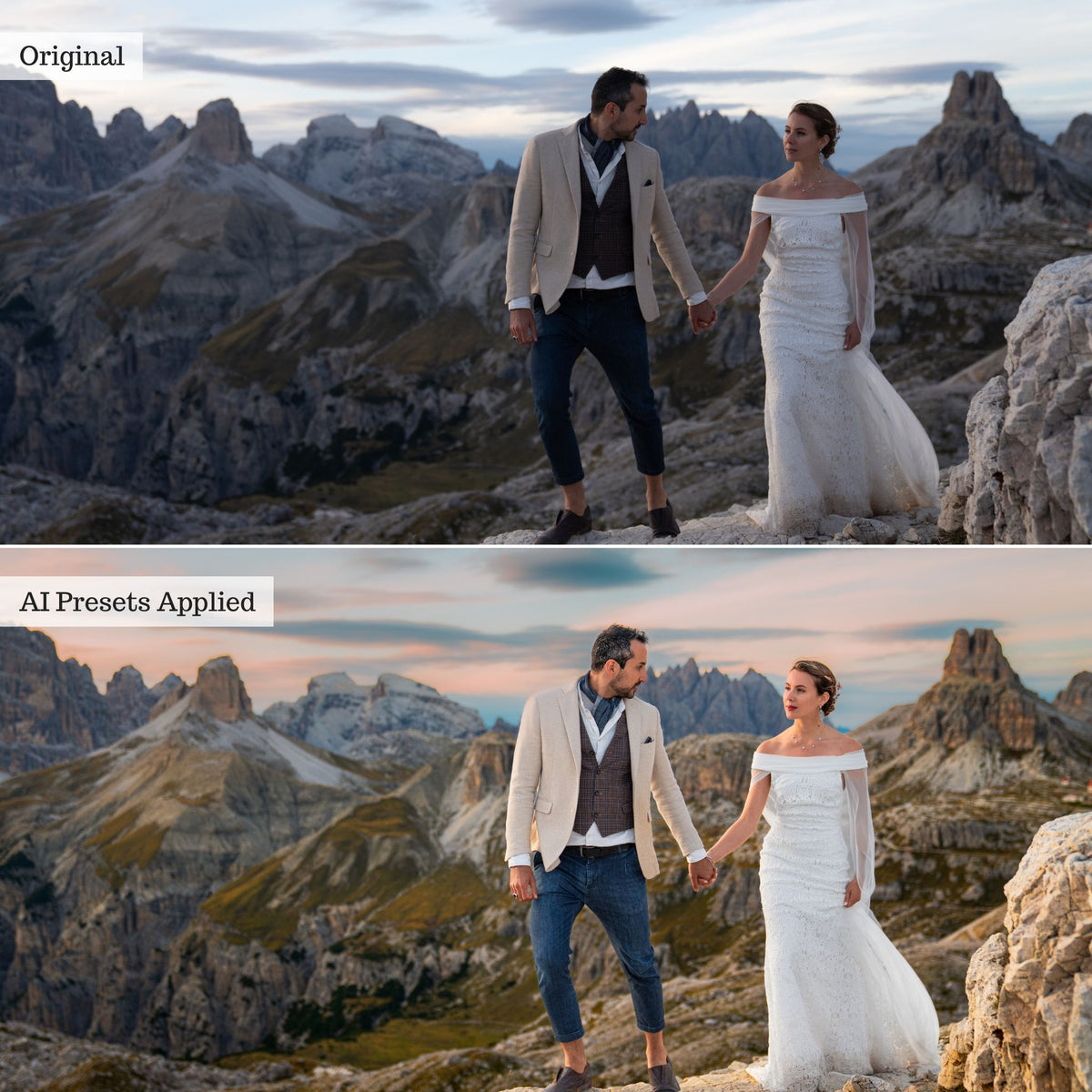 Luxe Wedding Pro AI Adaptive Retouch Toolkit Lightroom Presets – Desktop & Mobile