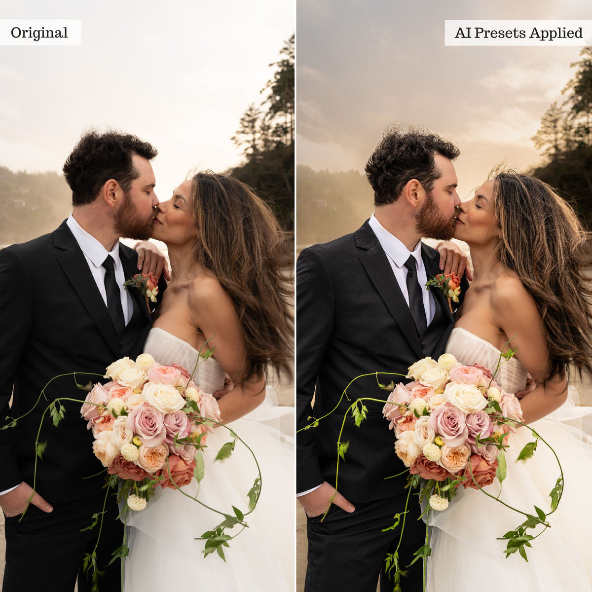Luxe Wedding Pro AI Adaptive Retouch Toolkit Lightroom Presets – Desktop & Mobile