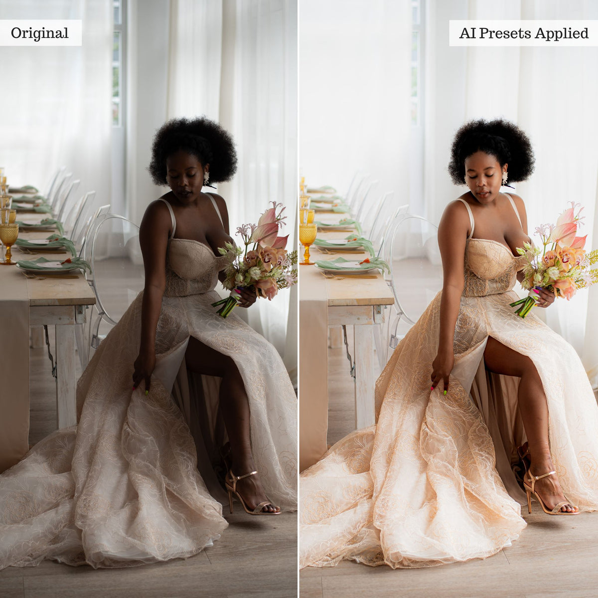 Luxe Wedding Pro AI Adaptive Retouch Toolkit Lightroom Presets – Desktop & Mobile