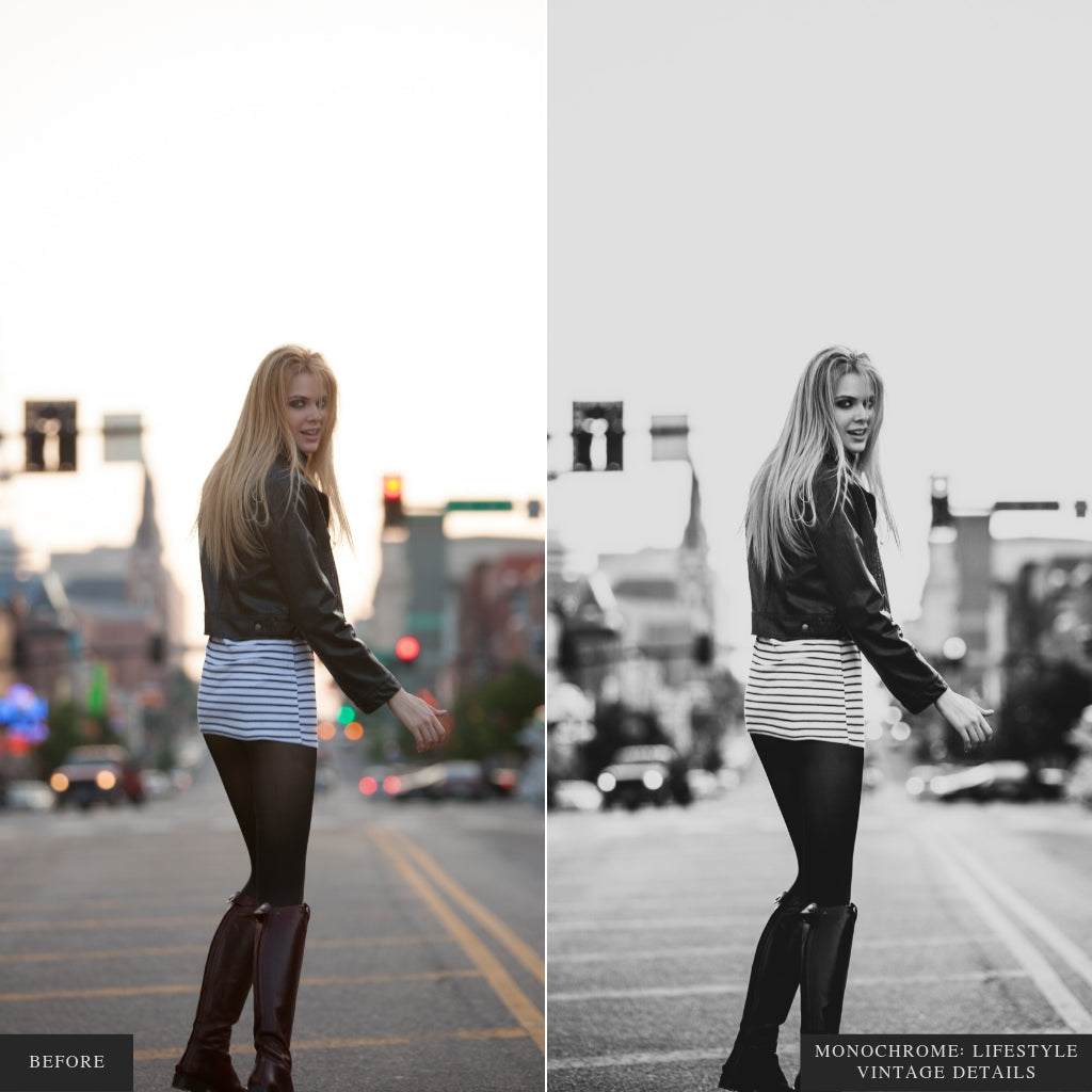 Monochrome Lightroom Presets for Mobile & Desktop