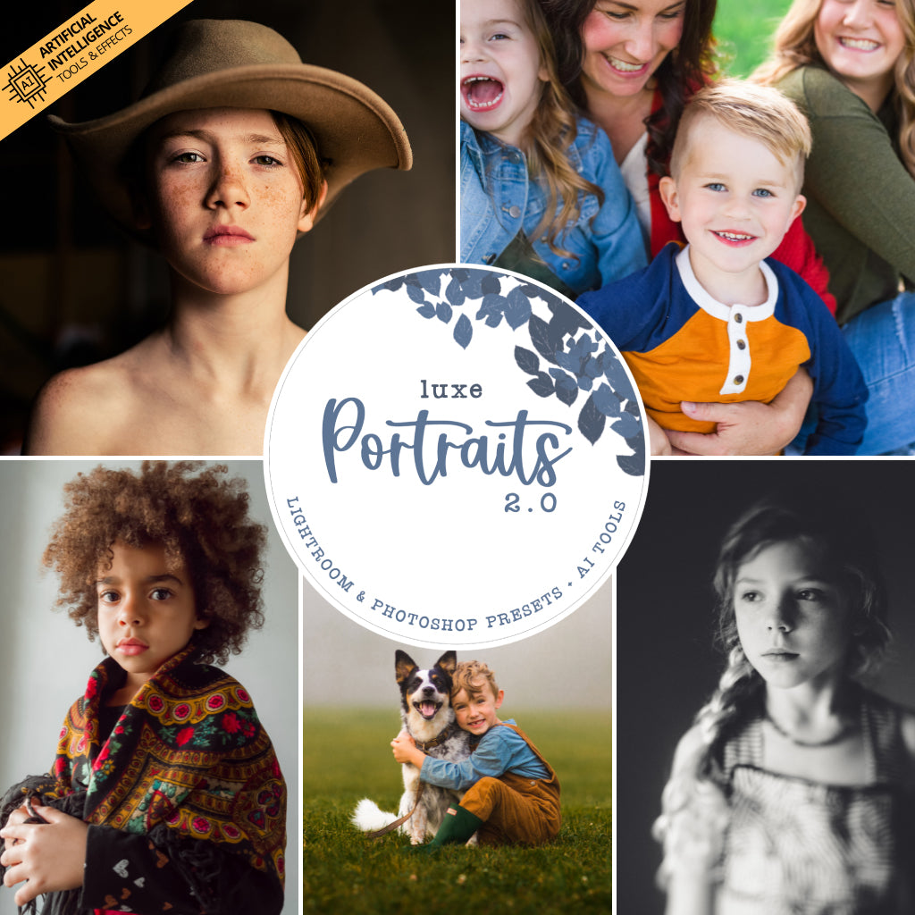 Luxe Portraits Lightroom Presets & AI Tools v2.0 – Desktop & Mobile