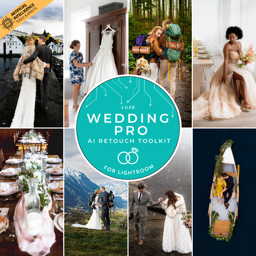 Luxe Wedding Pro AI Adaptive Retouch Toolkit Lightroom Presets – Desktop & Mobile