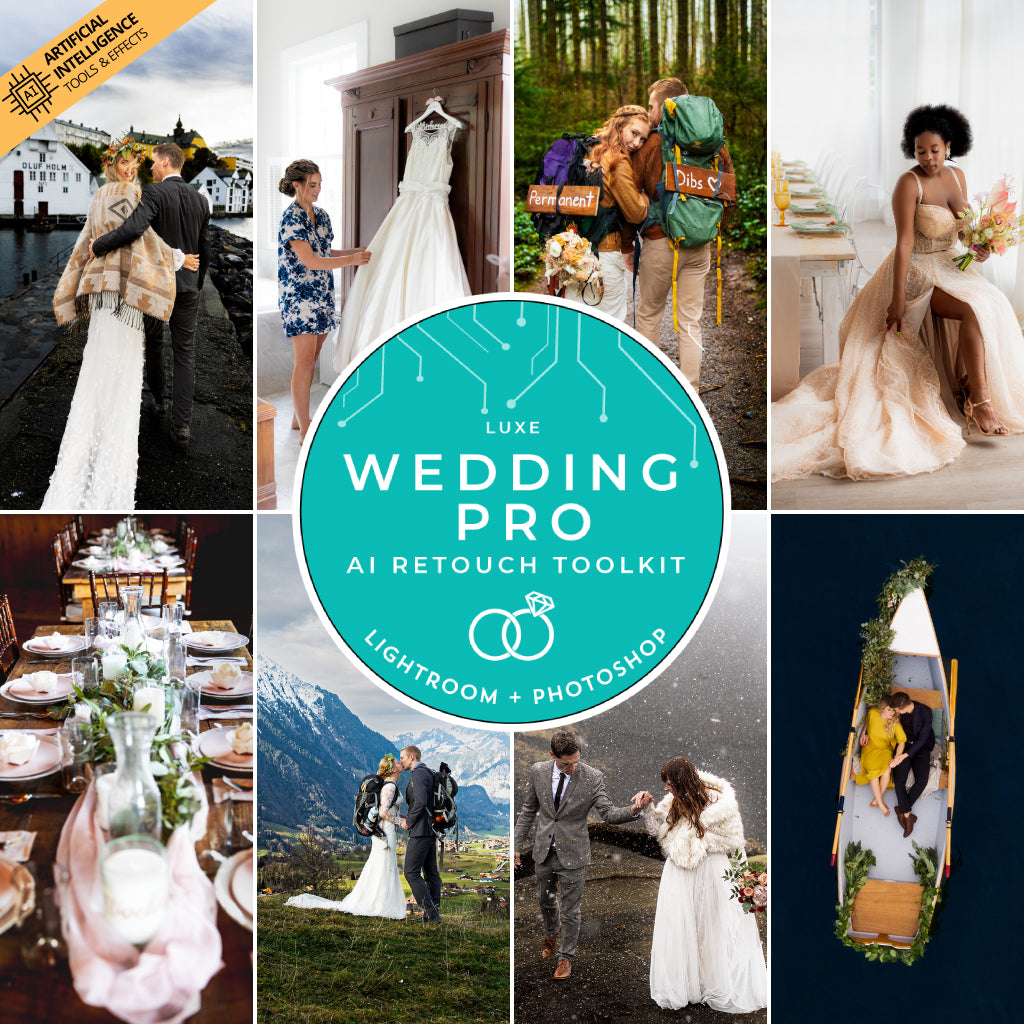 Luxe Wedding Pro AI Adaptive Retouch Toolkit Lightroom Presets – Desktop & Mobile