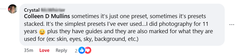 Feedback from a Luxe Lens customer