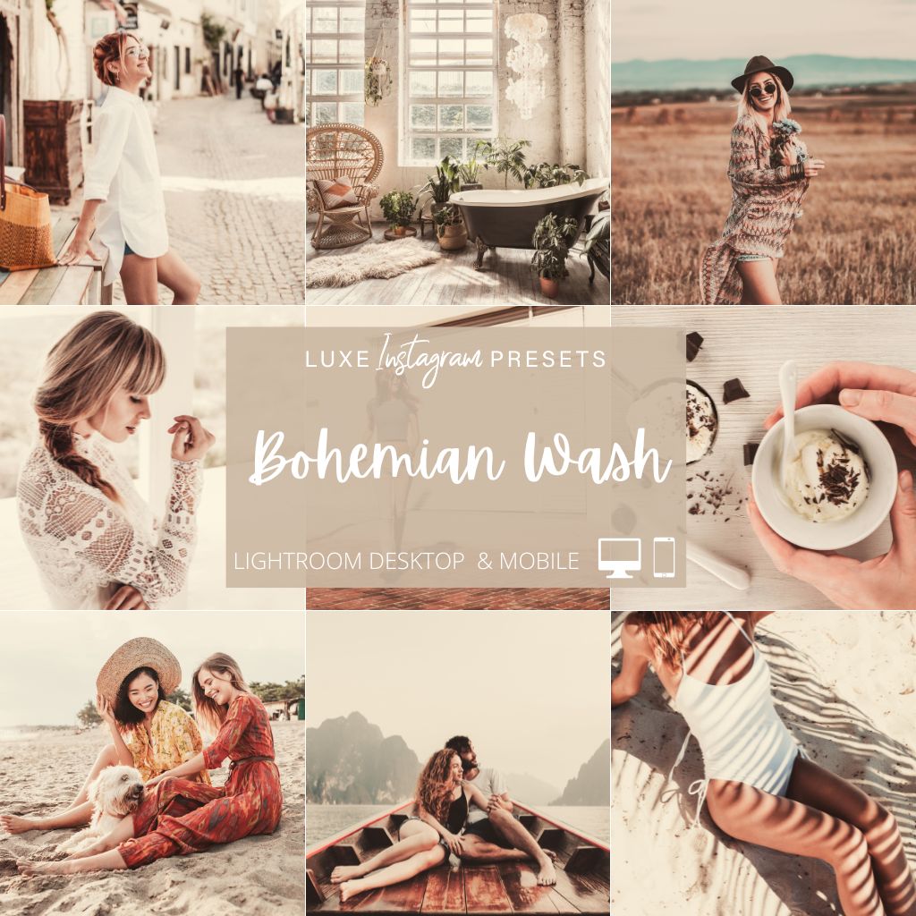 Bohemian Wash Instagram Presets for Lightroom Mobile & Desktop