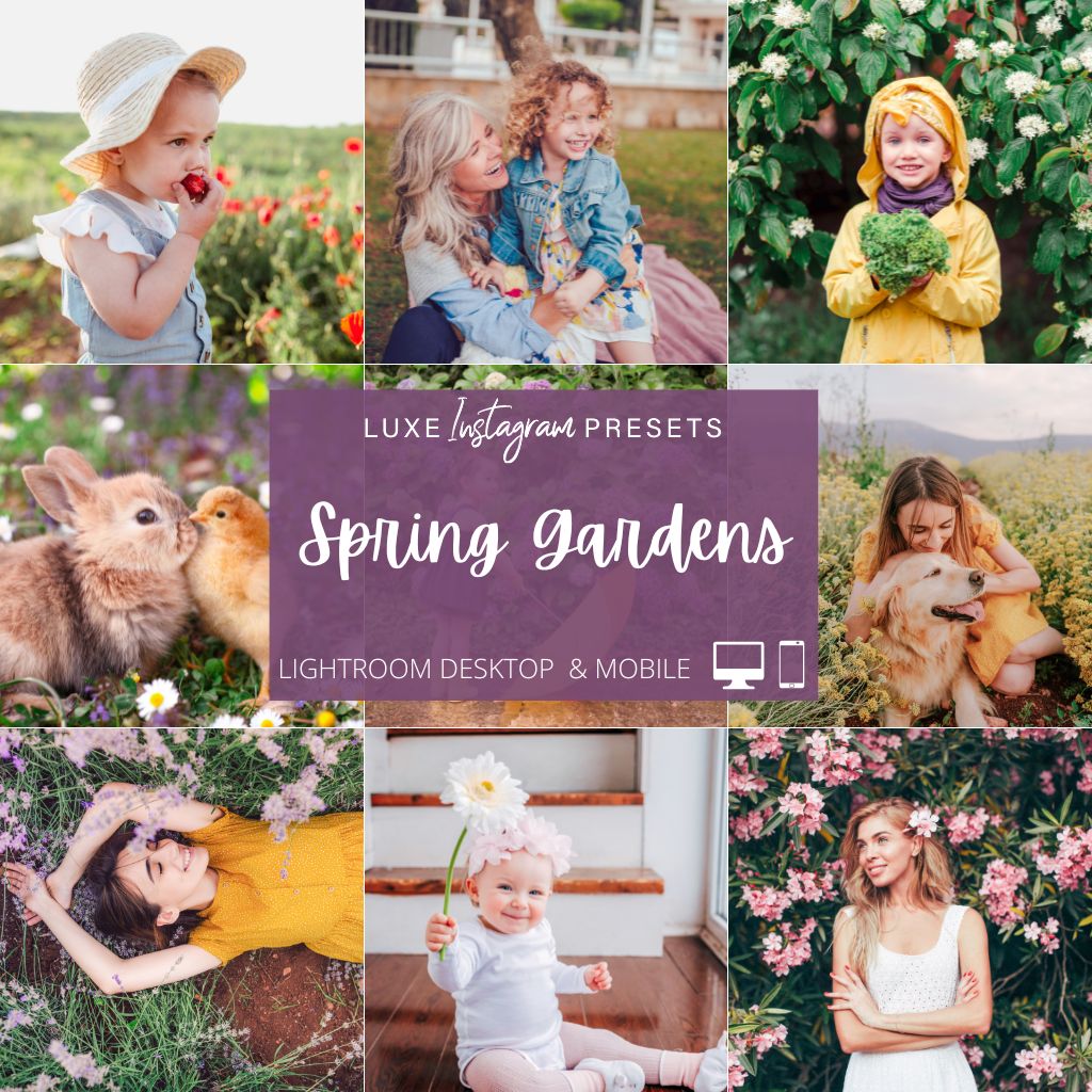 Spring Gardens Instagram Presets for Lightroom Mobile & Desktop